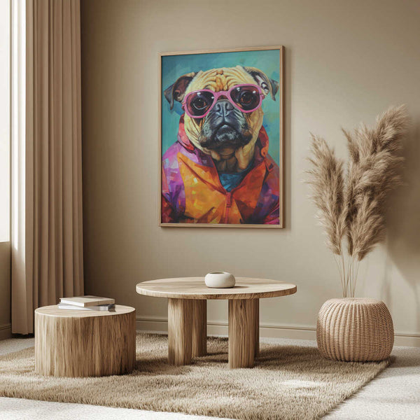 Tablou înramat „Dog Watercolor Animal Art” de Justyna Jaszke