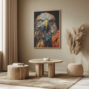 Tablou înramat „Eagle Watercolor Animal Art (3)” de Justyna Jaszke
