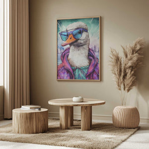 Tablou înramat „Goose Watercolor Animal Art” de Justyna Jaszke