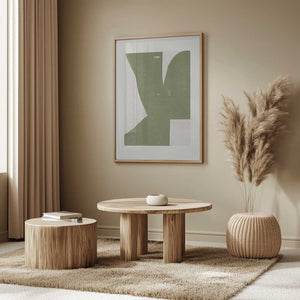Tablou înramat „Green Abstract Form” de THE MIUUS STUDIO