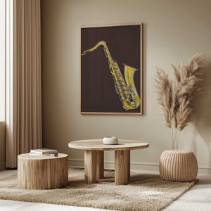 Tablou înramat „Golden Saxophone” de Nicholas