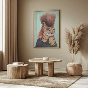Tablou înramat „Stylish Tabby Cat” de Mike Koubou