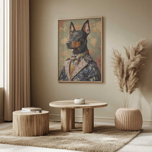 Tablou înramat „The Distinguished Doberman” de SHANDU