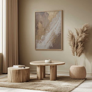 Tablou înramat „Earthy Tones With Gold Accents” de Alpenglow Workshop