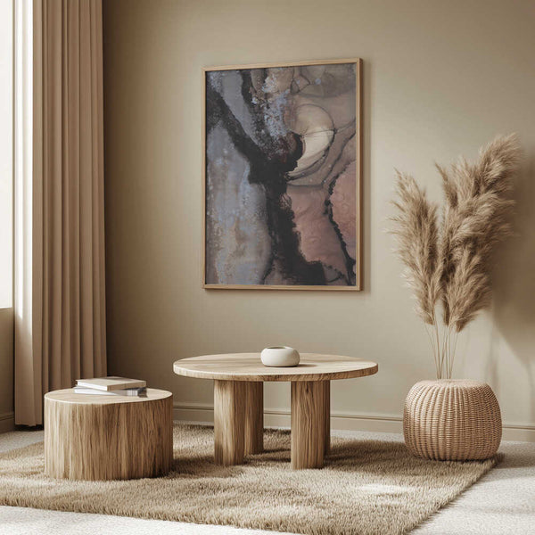 Tablou înramat „Organic Shapes with Earthy Tones” de uplusmestudio