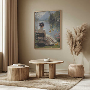 Tablou înramat „Tranquil Waterside” de Dikhotomy