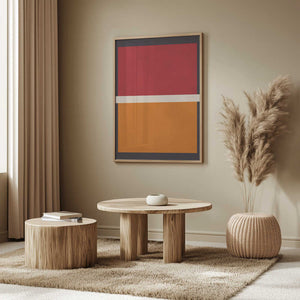 Tablou înramat „Red and Orange Blocks” de Vitor Costa