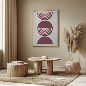 Tablou înramat „Red Symmetry Layers” de Vitor Costa