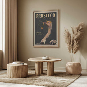 Tablou înramat „Elegant Ostrich Café” de The Whiskey Ginger