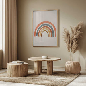 Tablou înramat „Muted Rainbow Curve” de City Art
