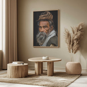 Tablou înramat „Portrait of a Sadhu...” de Rakesh J.V