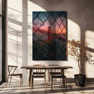 Tablou canvas „Golden Gate Caged” de David George