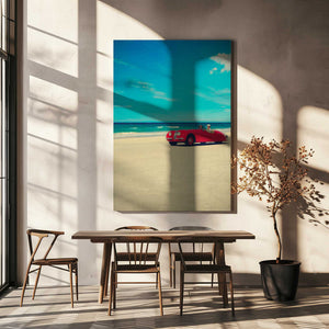 Tablou canvas „The red car” de Massimo Della Latta