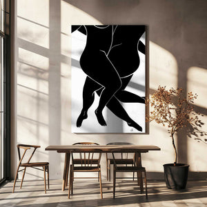 Tablou canvas „Lovers Black” de Pictufy Studio II