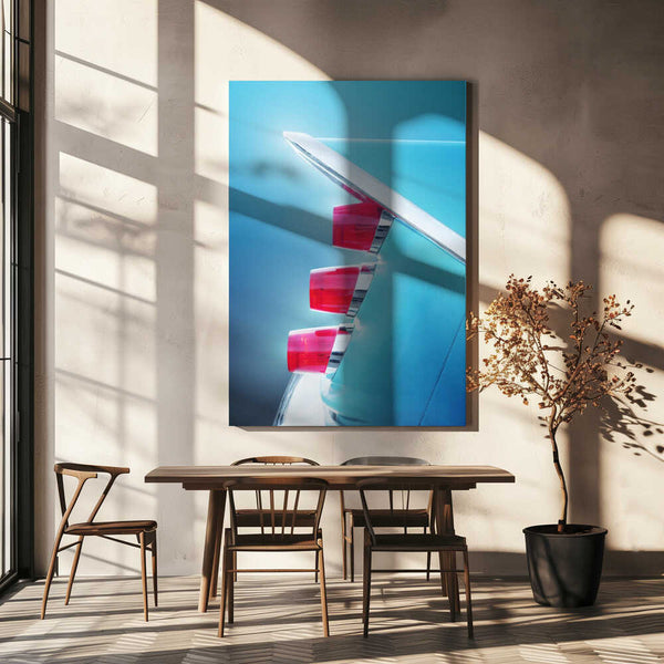 Tablou canvas „US classic car 1959 Adventurer tail fin abstract” de Beate Gube