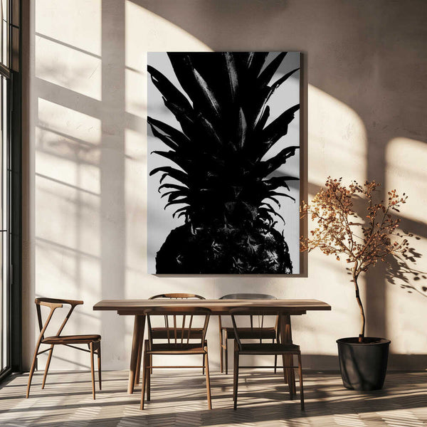 Tablou canvas „Pineapple bw” de Pictufy Studio III