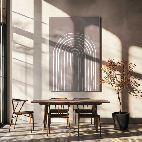 Tablou canvas „Arch_one way_003_white” de Pictufy Studio II