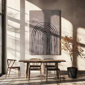 Tablou canvas „Arch_one way_004_black” de Pictufy Studio II