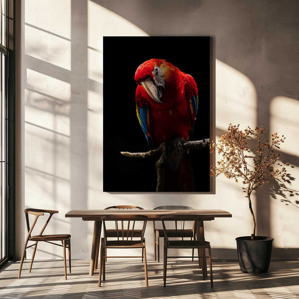 Tablou canvas „Portrait of Scarlet Macaw” de Andi Halil