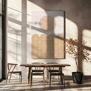 Tablou canvas „Golden Sun Waves” de THE MIUUS STUDIO