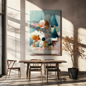 Tablou canvas „Whimsical Bloomscape” de Treechild