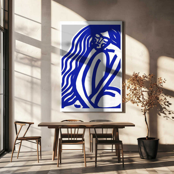Tablou canvas „Blue Contours” de Treechild