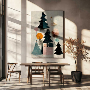 Tablou canvas „Cute Pine Tree Composition” de Treechild