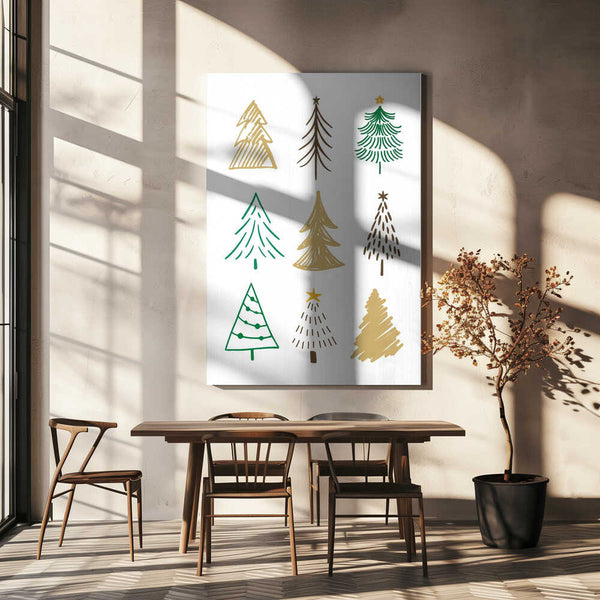 Tablou canvas „Christmas Trees 1” de Kristina N. - SoulArt Shop