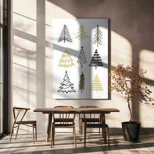 Tablou canvas „Christmas Trees 2” de Kristina N. - SoulArt Shop