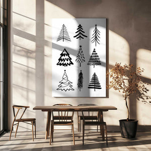 Tablou canvas „Christmas Trees 3” de Kristina N. - SoulArt Shop