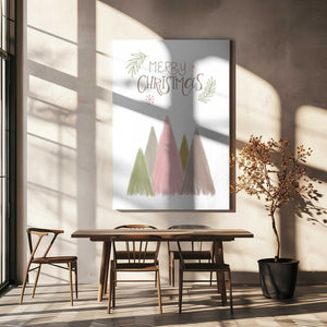 Tablou canvas „Merry Christmas Trees 1” de Kristina N. - SoulArt Shop