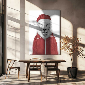 Tablou canvas „Santa lion” de Balazs Solti