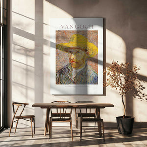 Tablou canvas „Self Portrait With Straw Hat” de Vincent Van Gogh