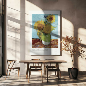 Tablou canvas „Vase With Three Sunflowers” de Vincent Van Gogh
