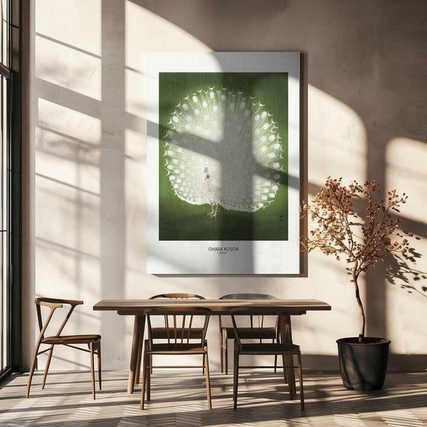 Tablou canvas „Peacock - Wide” de Ohara Koson