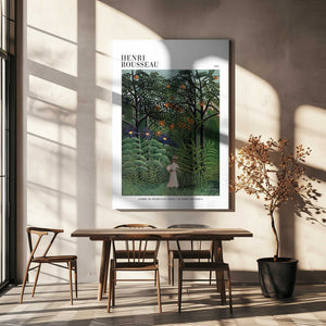 Tablou canvas „Femme Se Promenant Dans Une Foret Exotique” de Henri Rousseau