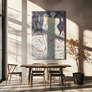 Tablou canvas „The Girl In The Yellow Dress Dark” de Francesco Gulina