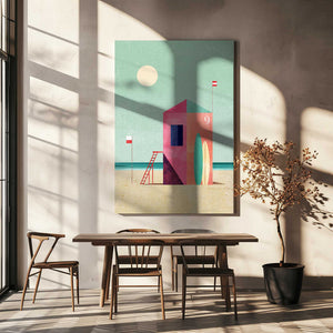 Tablou canvas „Surf Hut” de longwayhome
