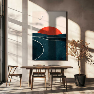 Tablou canvas „Dancing Seagulls” de Kubistika