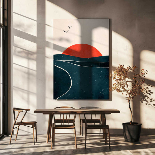 Tablou canvas „Dancing Seagulls” de Kubistika