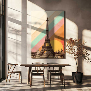 Tablou canvas „Eiffel Tower Rainbow” de Florent Bodart