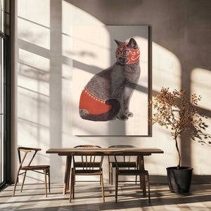 Tablou canvas „Chat Catcheur” de Florent Bodart