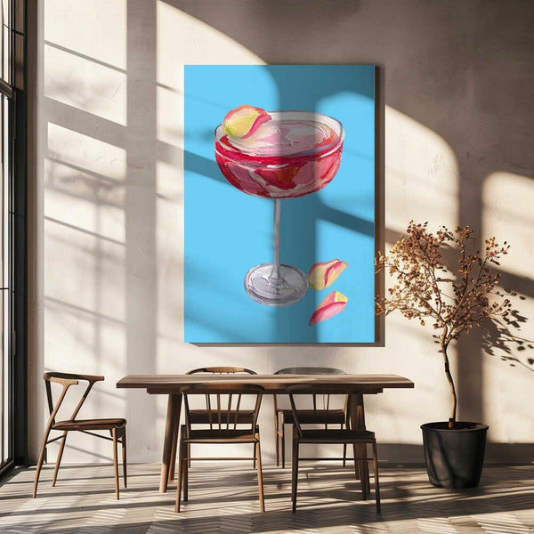 Tablou canvas „Sparkling Rose Gin Cocktail” de Alice Straker