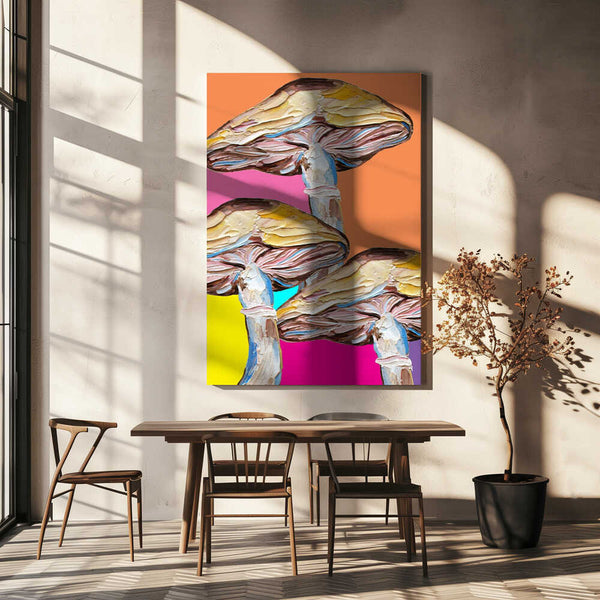 Tablou canvas „Psychedelic Mushrooms” de Alice Straker
