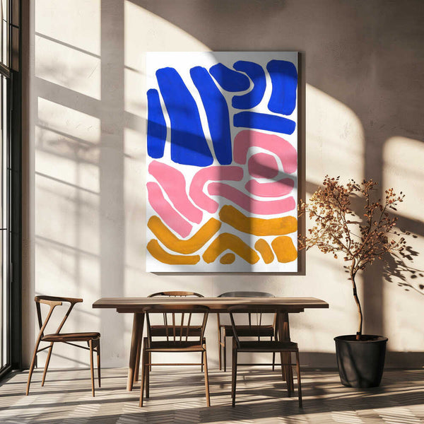 Tablou canvas „Pastel Tribal Maze” de Ejaaz Haniff