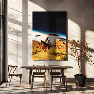 Tablou canvas „UFO Space Chase” de Taudalpoi
