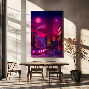 Tablou canvas „Neon City” de Ritvik takkar