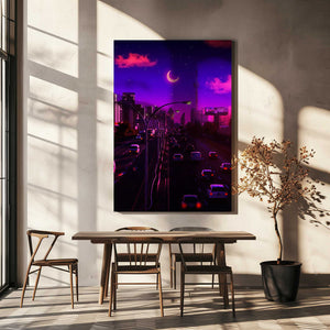 Tablou canvas „Neon Dusk” de Ritvik takkar