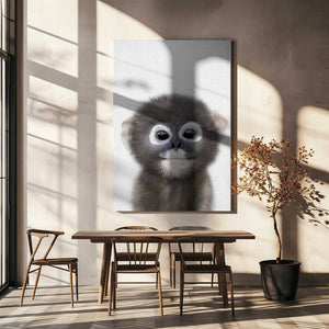 Tablou canvas „Peekaboo Baby Monkey” de Lola Peacock