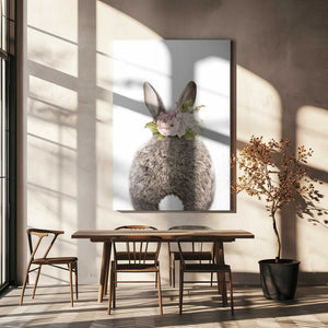 Tablou canvas „Floral Bunny Back” de Lola Peacock